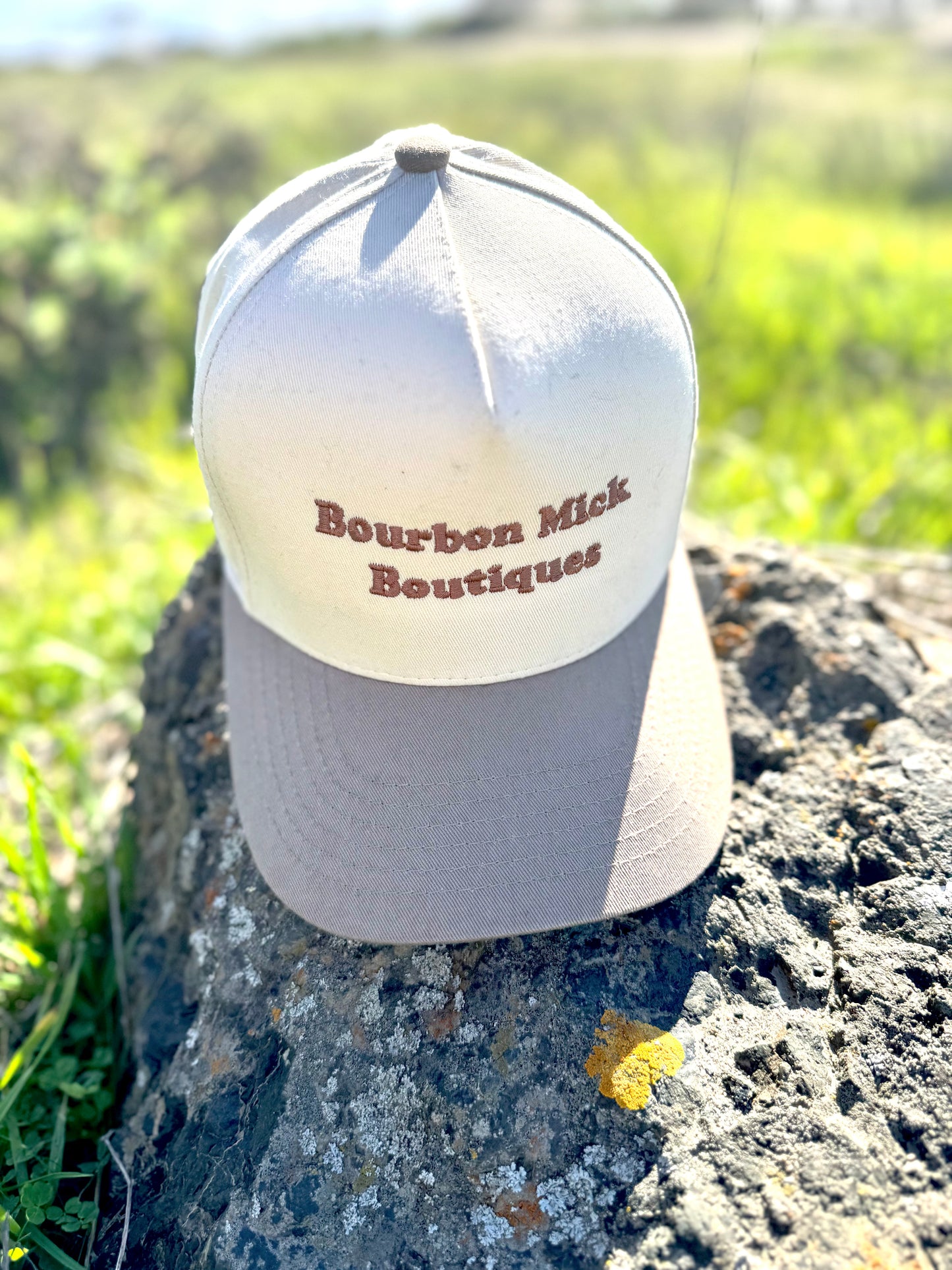 Bourbon Mick Boutiques Two-Toned Baseball Hat (Golden Beige)