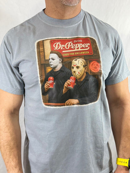 Drink Good for Halloween Comfort Colors Graphic Tee (Gargoyle Grey)
