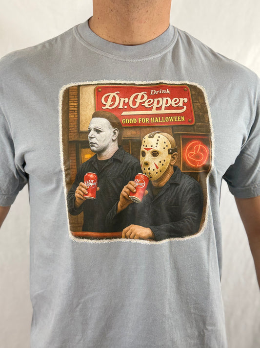 Drink Good for Halloween Comfort Colors Graphic Tee (Gargoyle Grey)