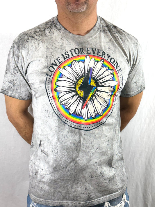 Love is For Everyone Comfort Colors Graphic Tee (Electric Grey)