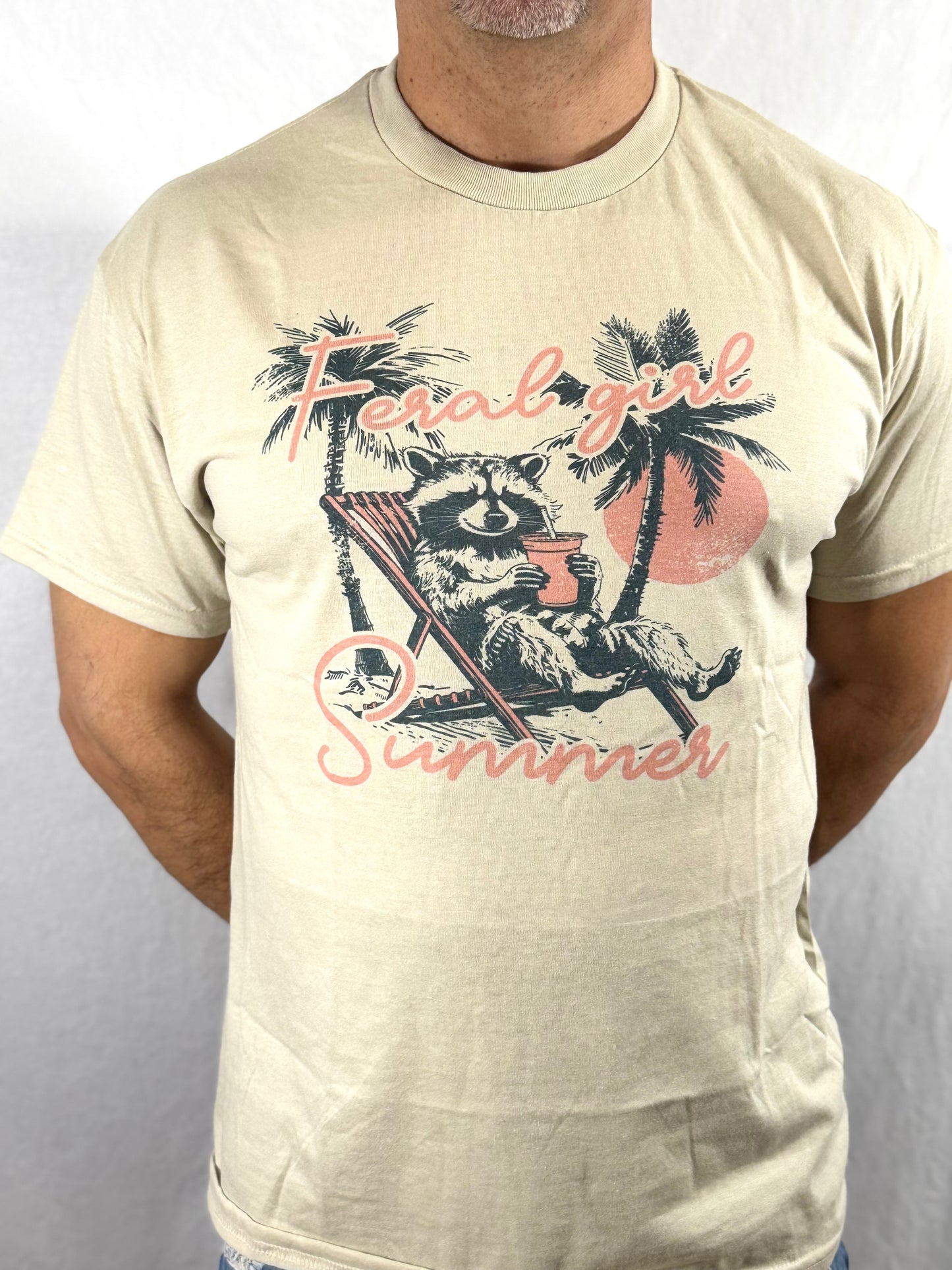 Feral Girl Summer Graphic Tee (Beige)