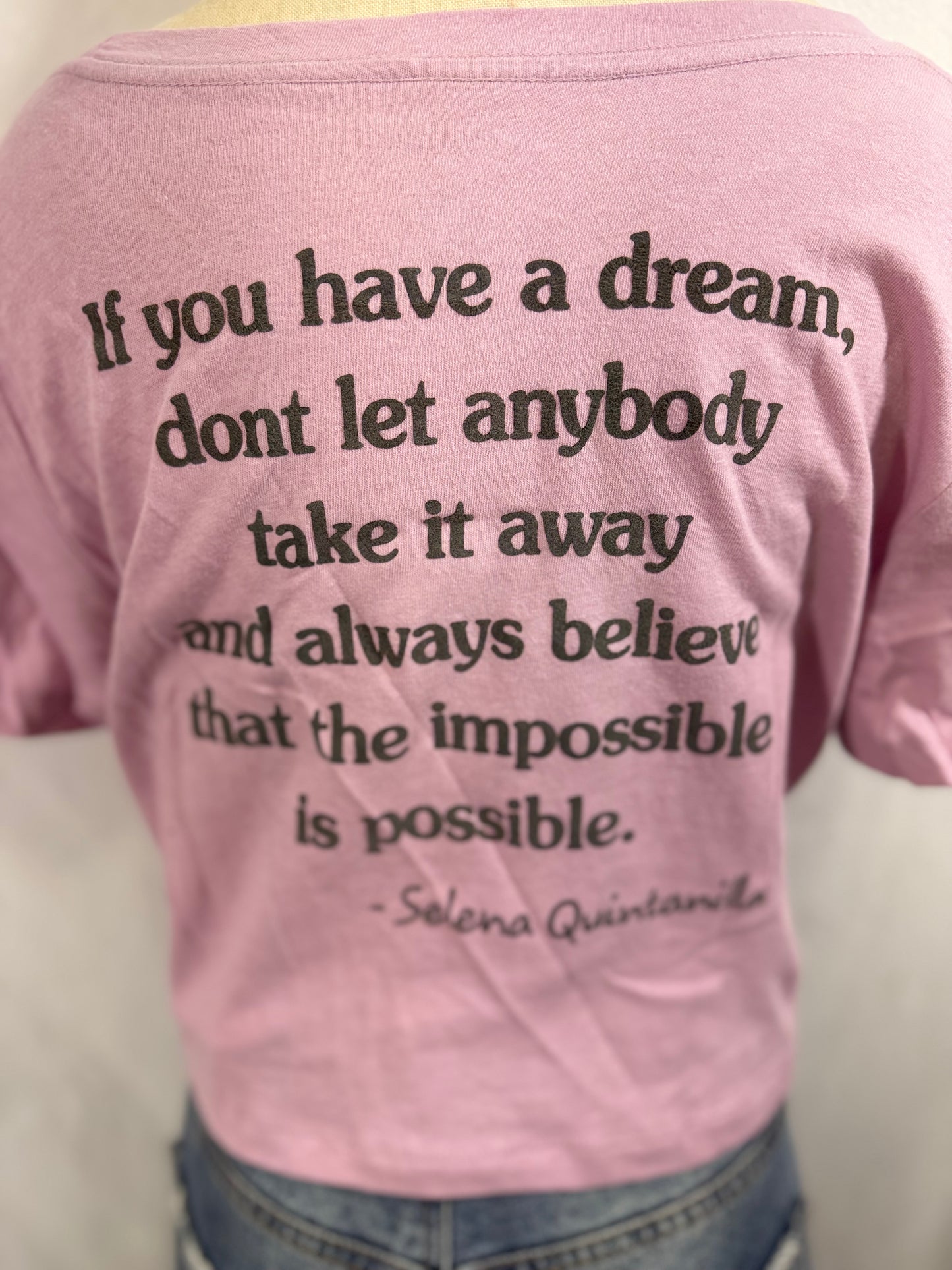 Queen of Tejano Music Cropped Graphic Tee (Purple)