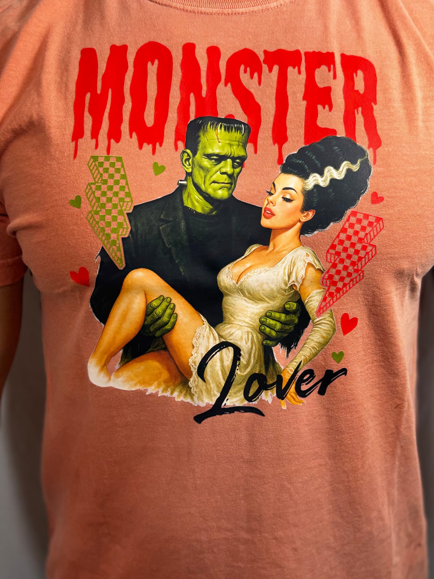 Monster Lover Comfort Colors Graphic Tee (Orange)