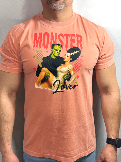 Monster Lover Comfort Colors Graphic Tee (Orange)