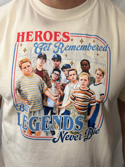 Heroes Get Remembered, Legends Never Die Comfort Colors Graphic Tee (Ivory)