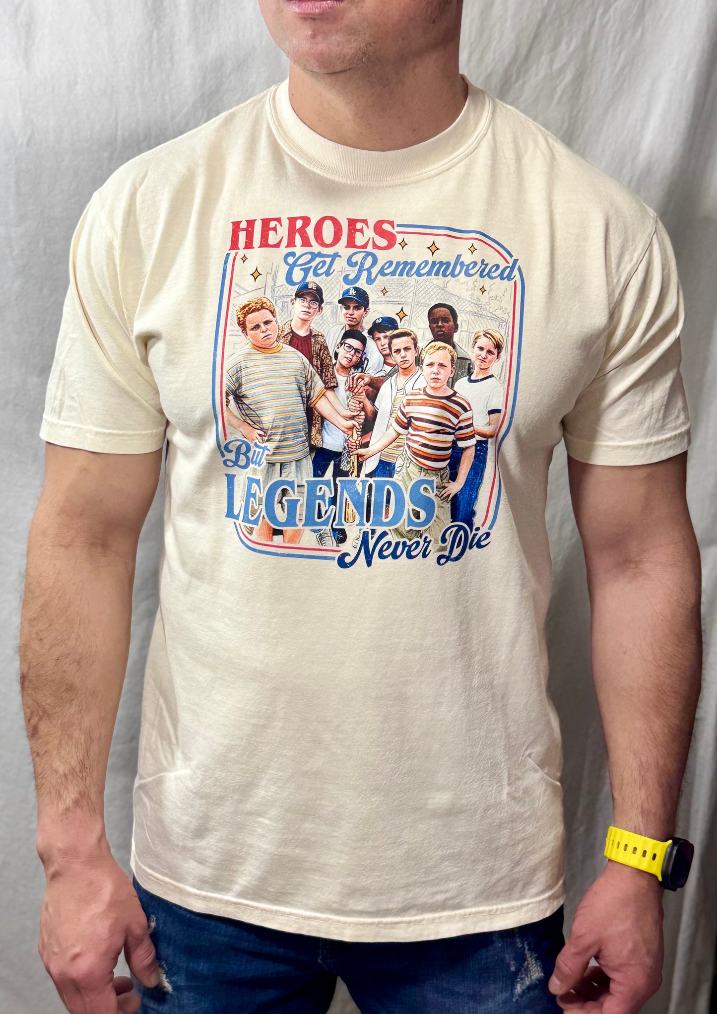 Heroes Get Remembered, Legends Never Die Comfort Colors Graphic Tee (Ivory)
