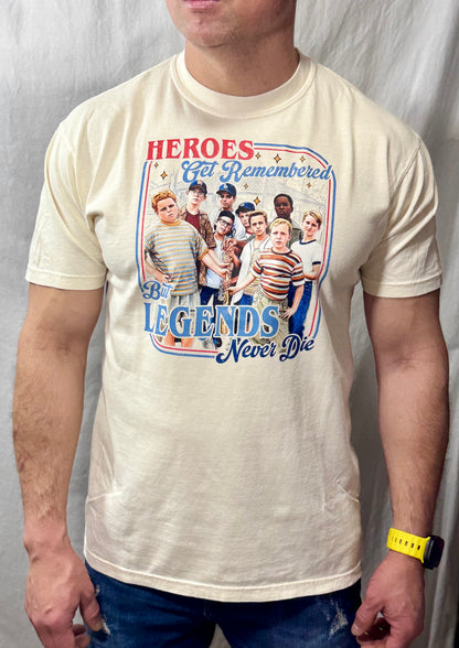 Heroes Get Remembered, Legends Never Die Comfort Colors Graphic Tee (Ivory)