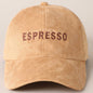 Espresso Embroidery Suede Hat (Beige Deluxe)