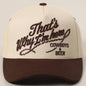 That's Why I'm here Cowboys & Beer Embroidery Dad Hat (Brown)