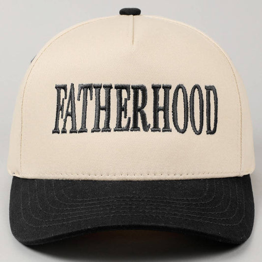 FATHERHOOD Embroidered Two-Tone Trucker Hat (Peppercorn)
