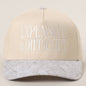 EXPENSIVE and DIFFICULT Embroidered Trucker Hat (White Out Camo)