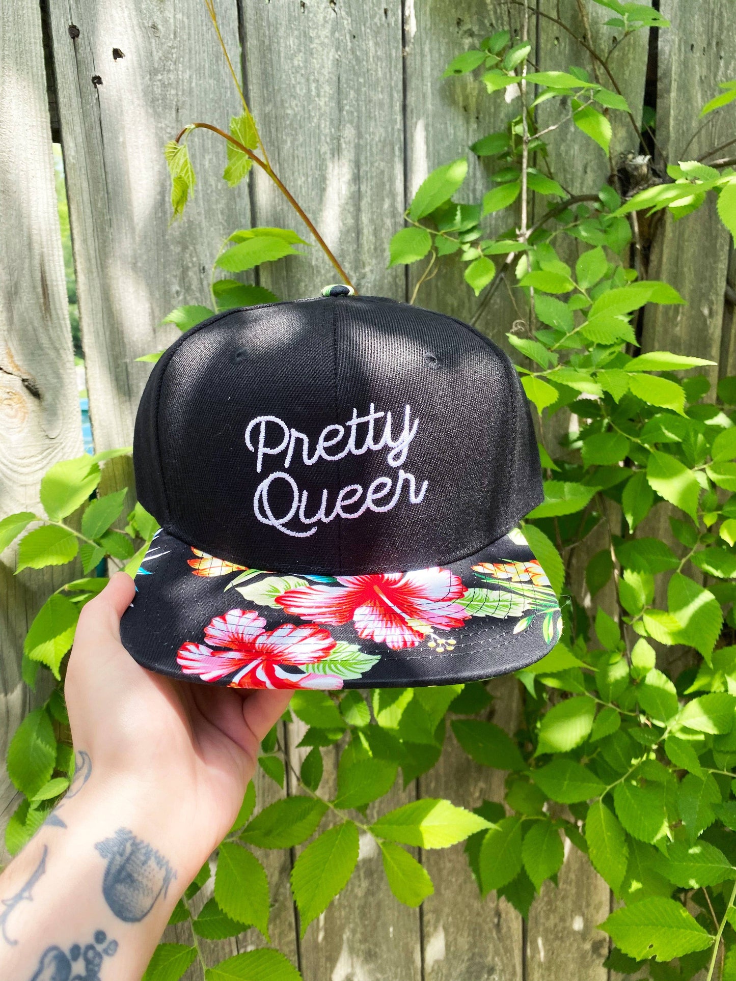 Pretty Queer Floral Snapback (Floral Black)