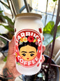 Vibrant Frida Coffee Glass Tumbler - 16oz