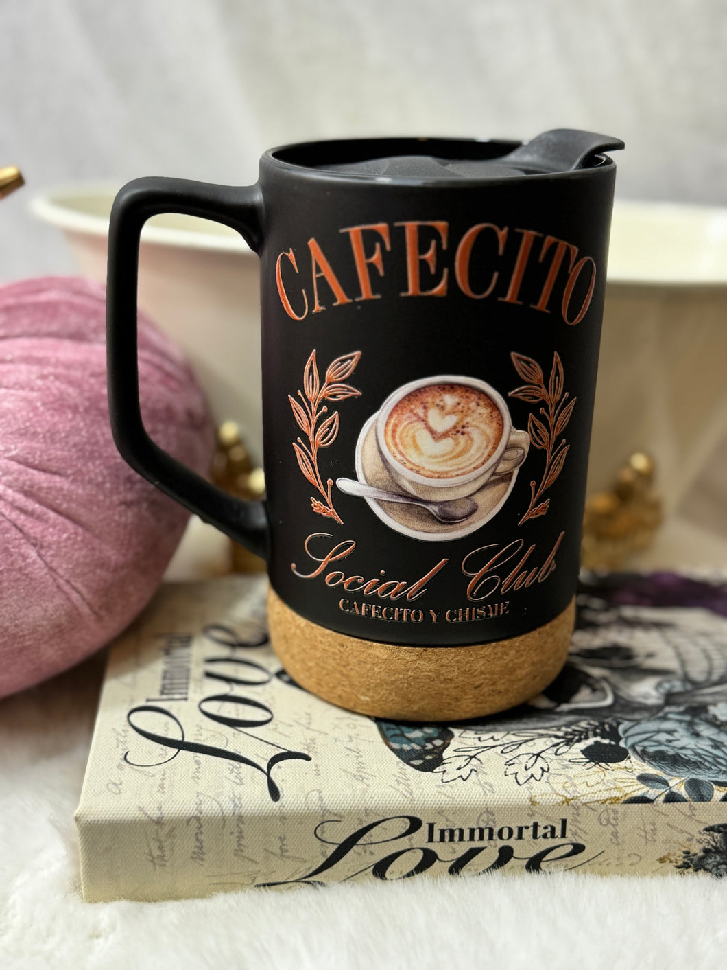 Cafecito Y Chisme Social Club Ceramic Mug - 17oz