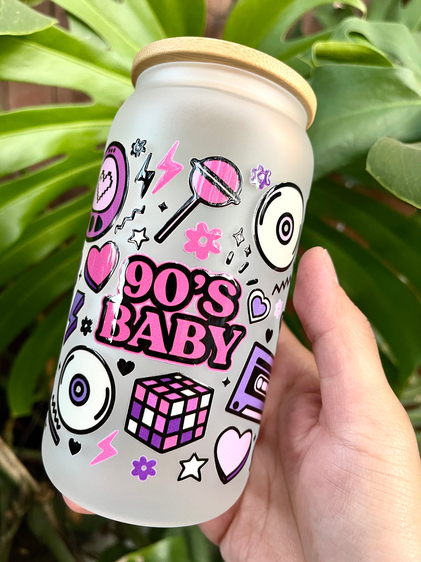 90's Baby Favorite's Glass Tumbler - 16oz