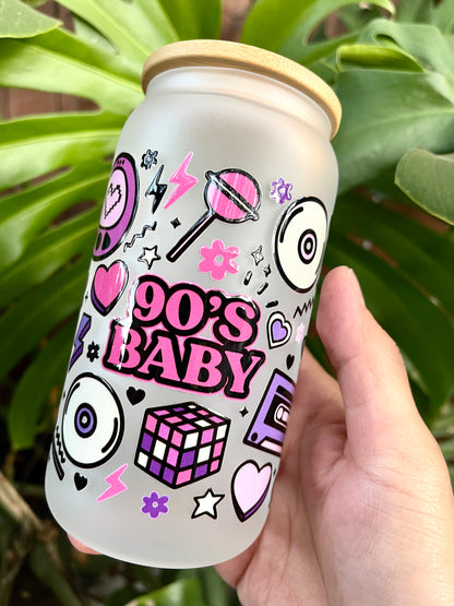 90's Baby Favorite's Glass Tumbler - 16oz