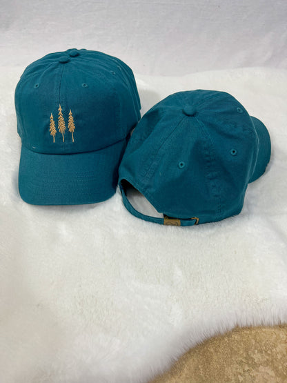 Sequoia Tree Dad Hat (Teal)