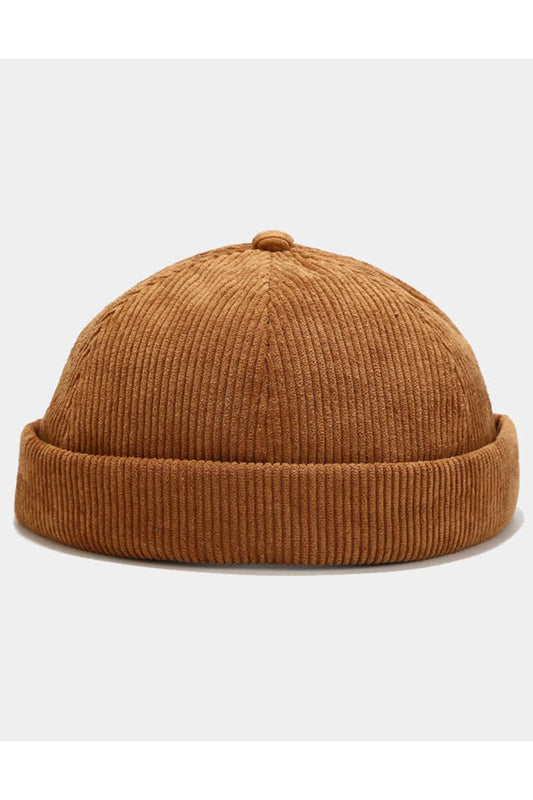 Ozzie Corduroy Brimless Cap (Camel)