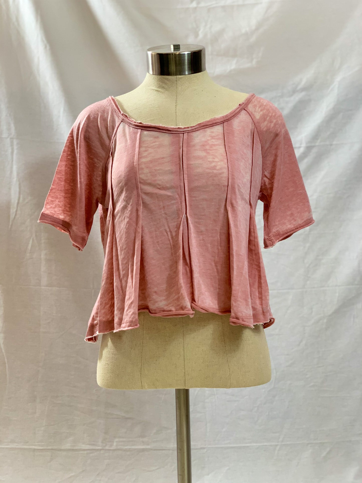 Burnout Cinched Top (Powder Pink)