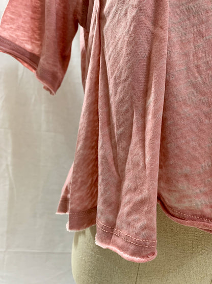 Burnout Cinched Top (Powder Pink)