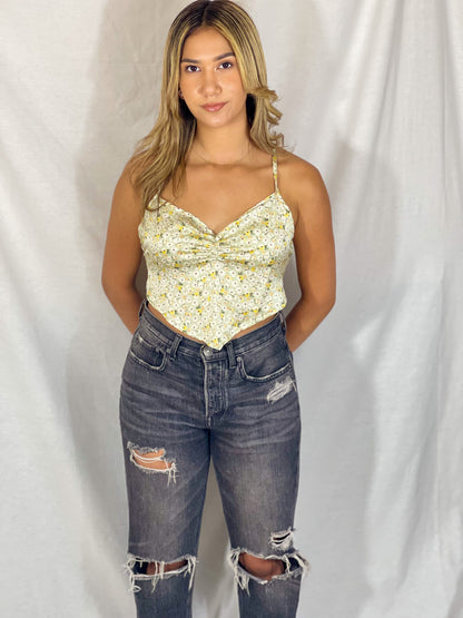 Ditzy Floral Bandana Top (Sage Advice)