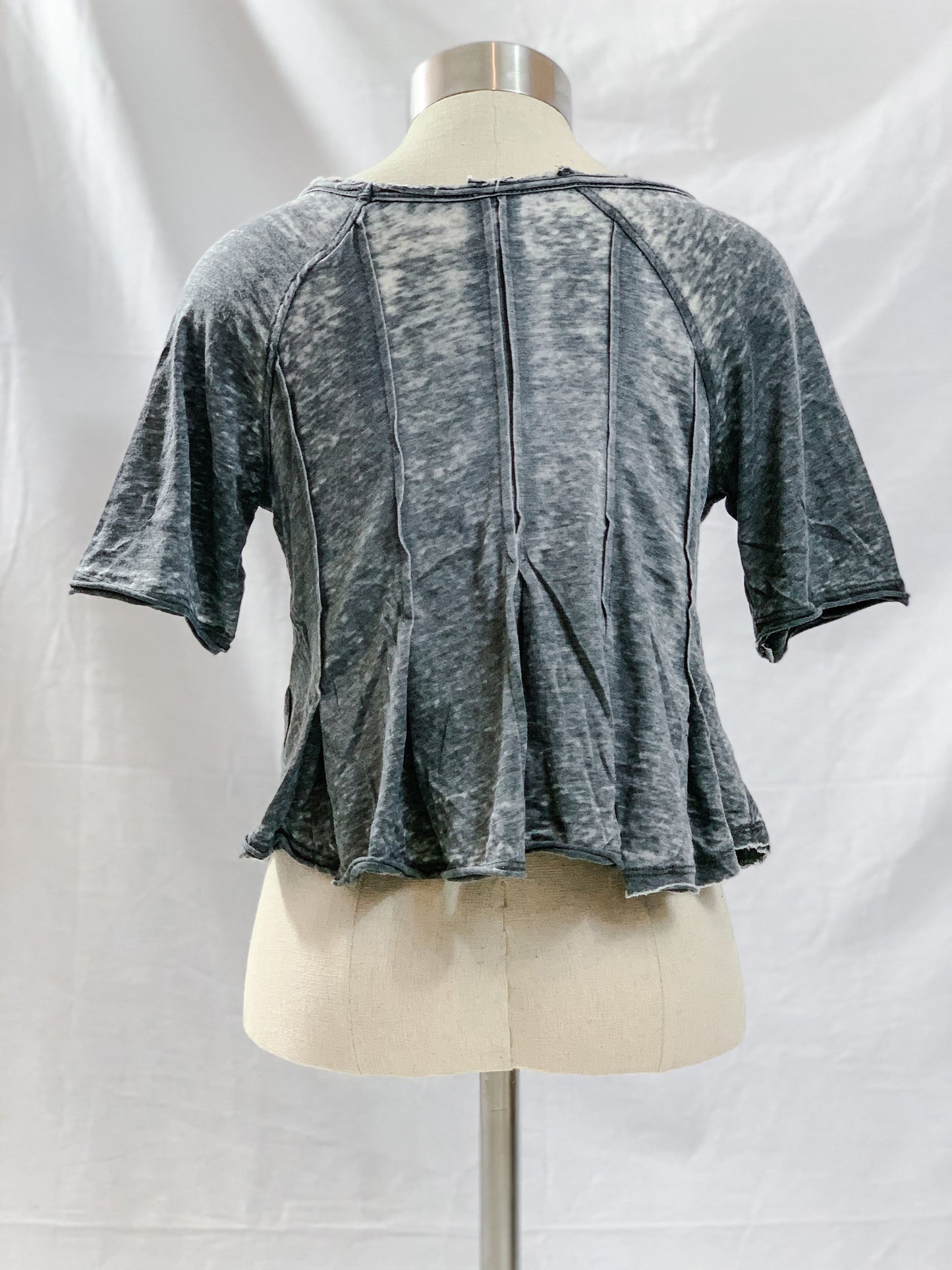 Burnout Cinched Top (Heather Grey)