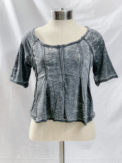 Burnout Cinched Top (Heather Grey)