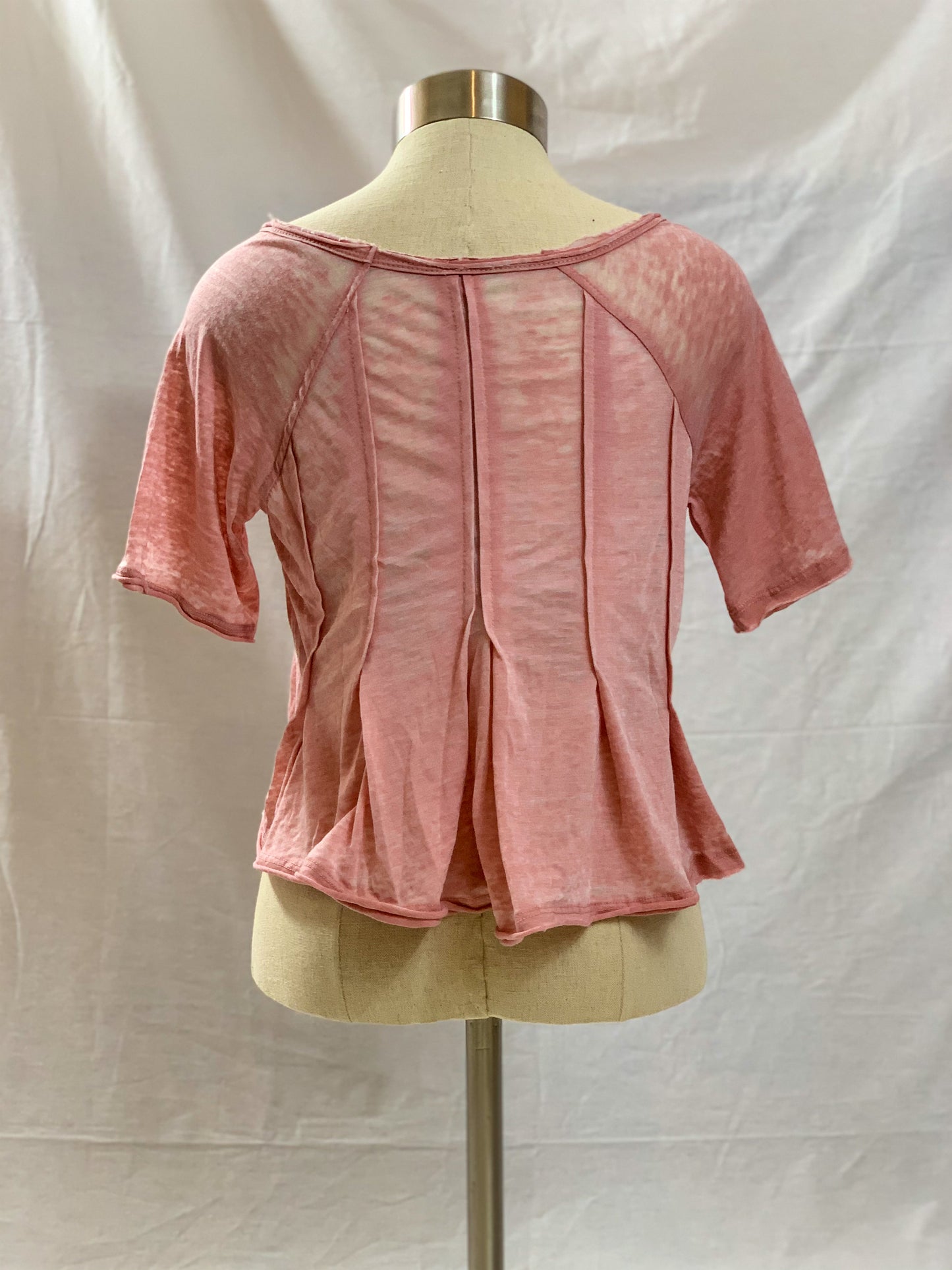 Burnout Cinched Top (Powder Pink)