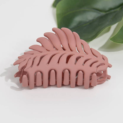 Matte Leaf Hair Claw Clip (Pink)