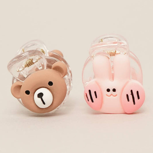 2PCS - Mini Animal Face Hair Claw Clips Set