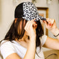 Black and White Leopard Trucker Hat