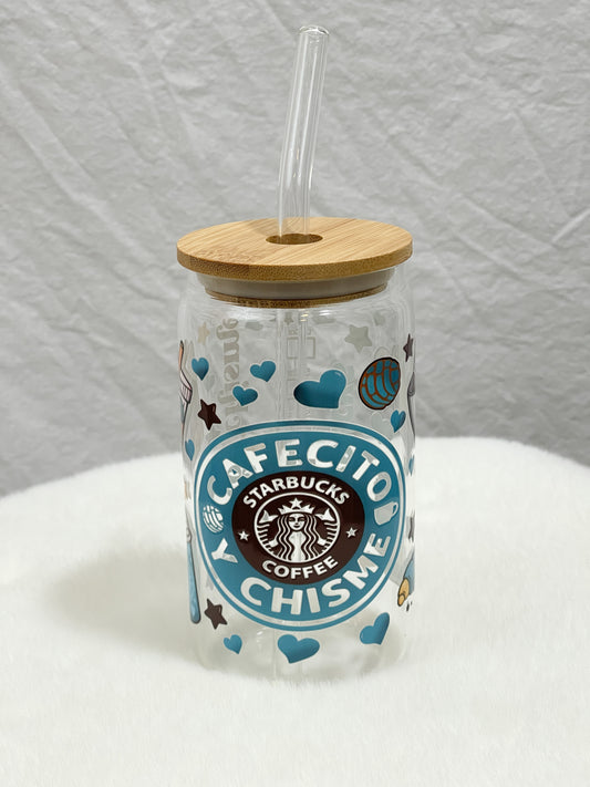 Cafecito Y Chisme Glass Tumbler - 16oz