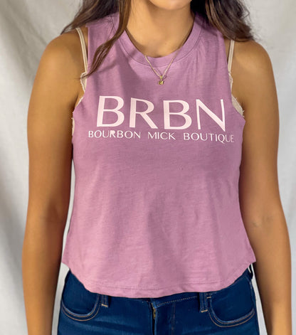 BRBN Cropped Racerback Tank (Amethyst Orchid)