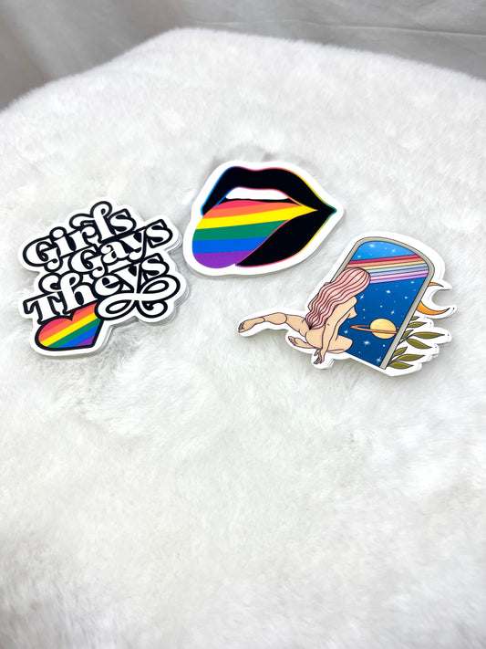 Reflective Lover Pride - Light Skin Sticker Pack