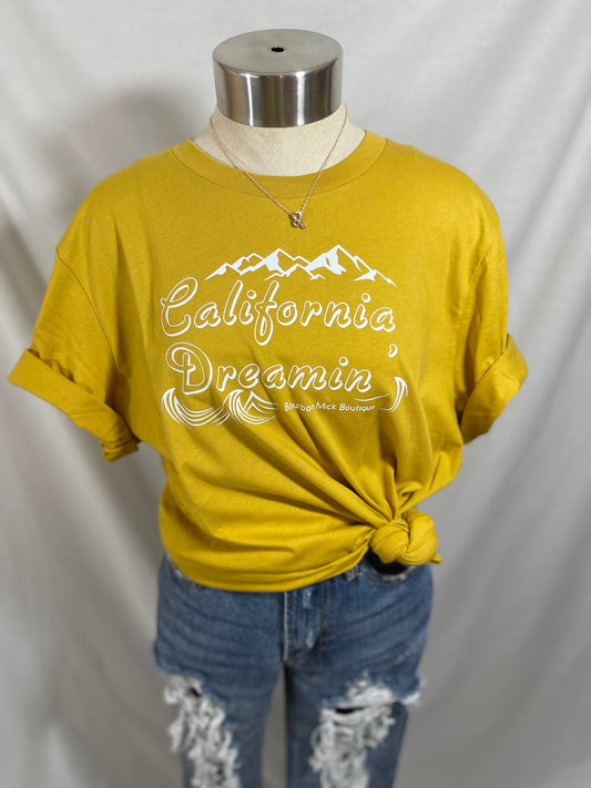 California Dreamin' Graphic Tee (Mustard)