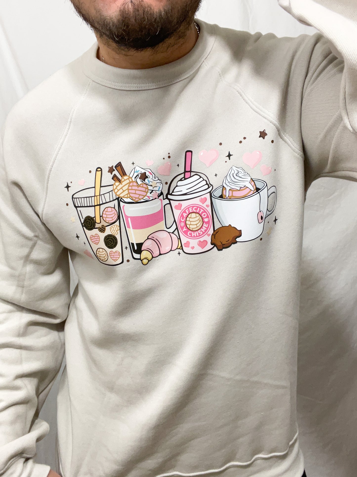 Cafecito Y Chisme Sweatshirt (Dusty Tan)