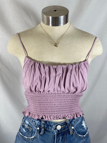 Nia Jersey Knit Smocked Cami (Lavender)