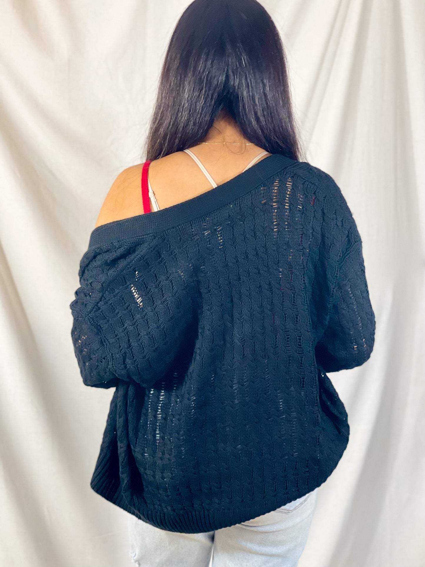 Chelsea Cable Knit Cardigan (Peppercorn)