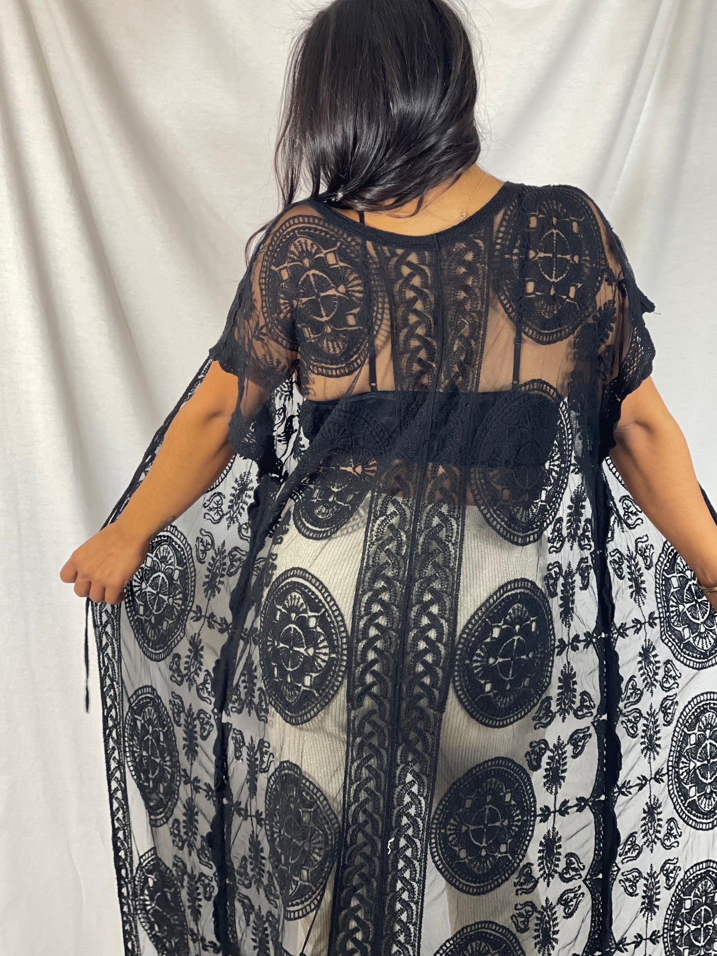 Crave The Night Kimono (Black Lace)