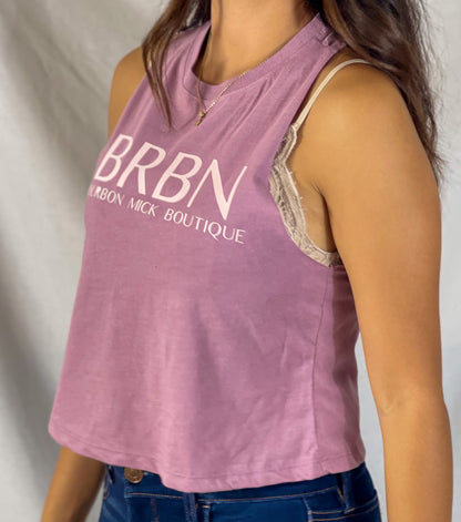 BRBN Cropped Racerback Tank (Amethyst Orchid)