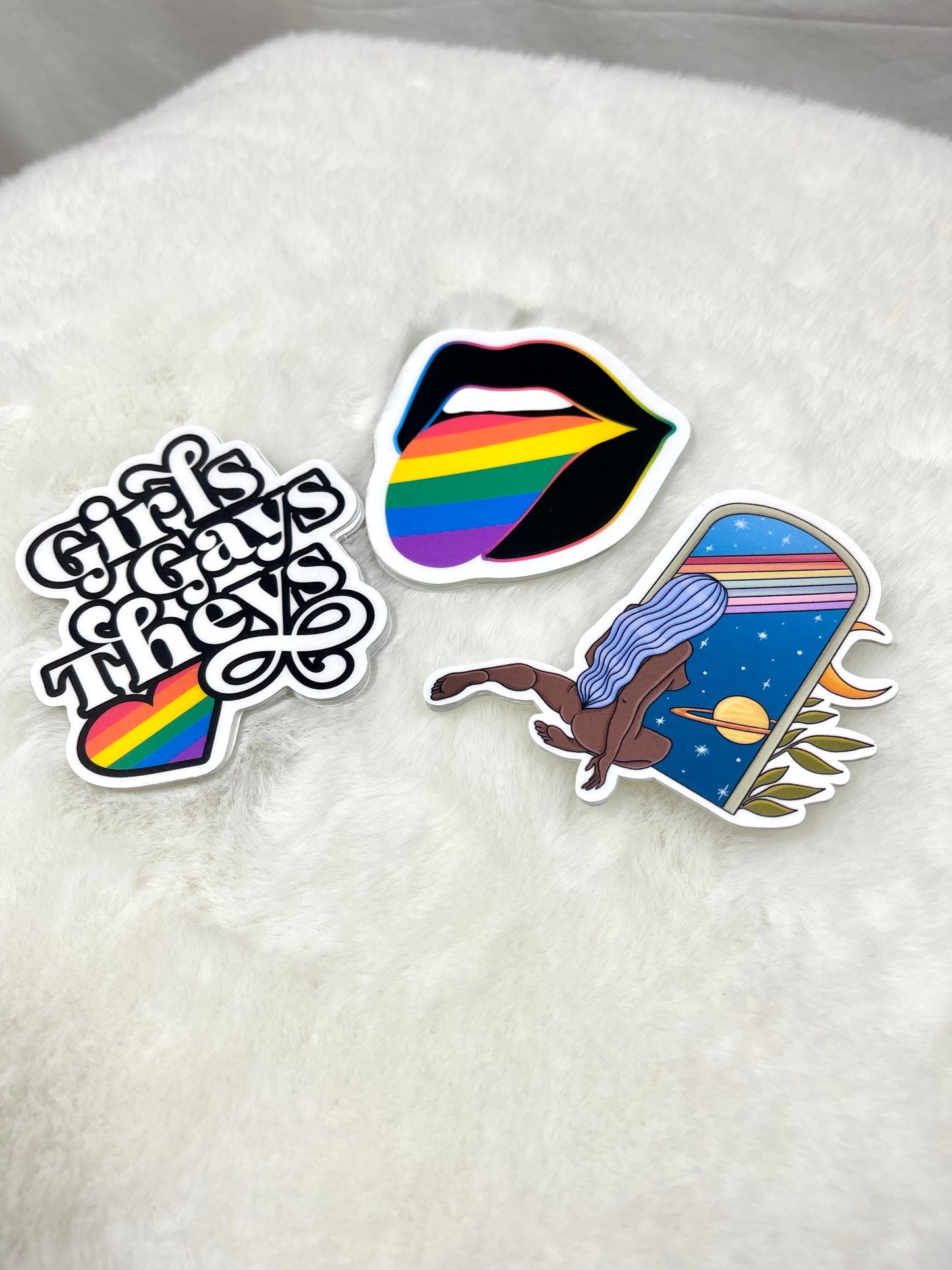 Reflective Lover Pride - Dark Skin Sticker Pack