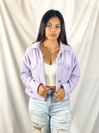 Corduroy Trucker Jacket (Lucky Lavender)