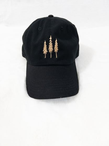 Sequoia Tree Dad Hat (Black)