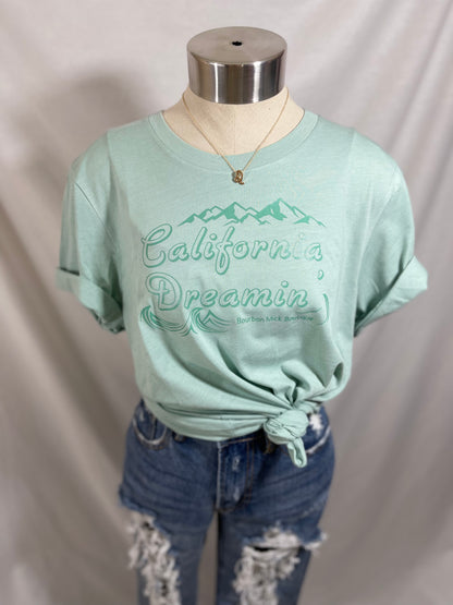 California Dreamin' Graphic Tee (Dusty Blue)