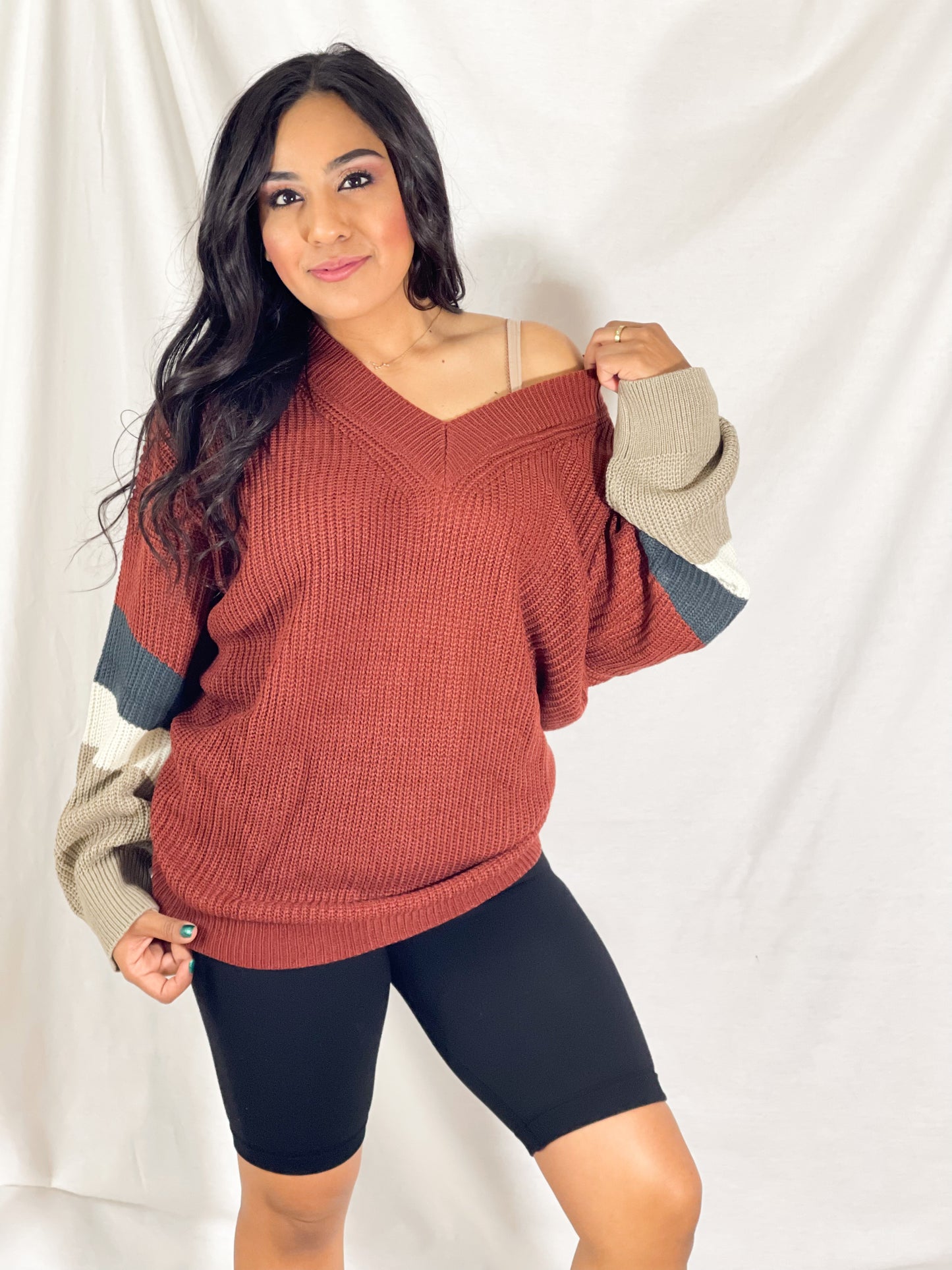 Let’s Latte Knit Sweater (Rust)