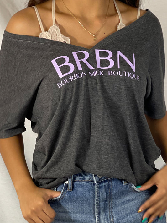 BRBN Slouch V-Neck (Heather Grey)