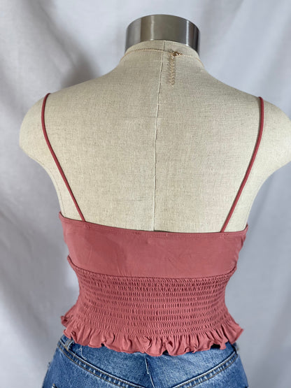 Nia Jersey Knit Smocked Cami (Terra Cotta)