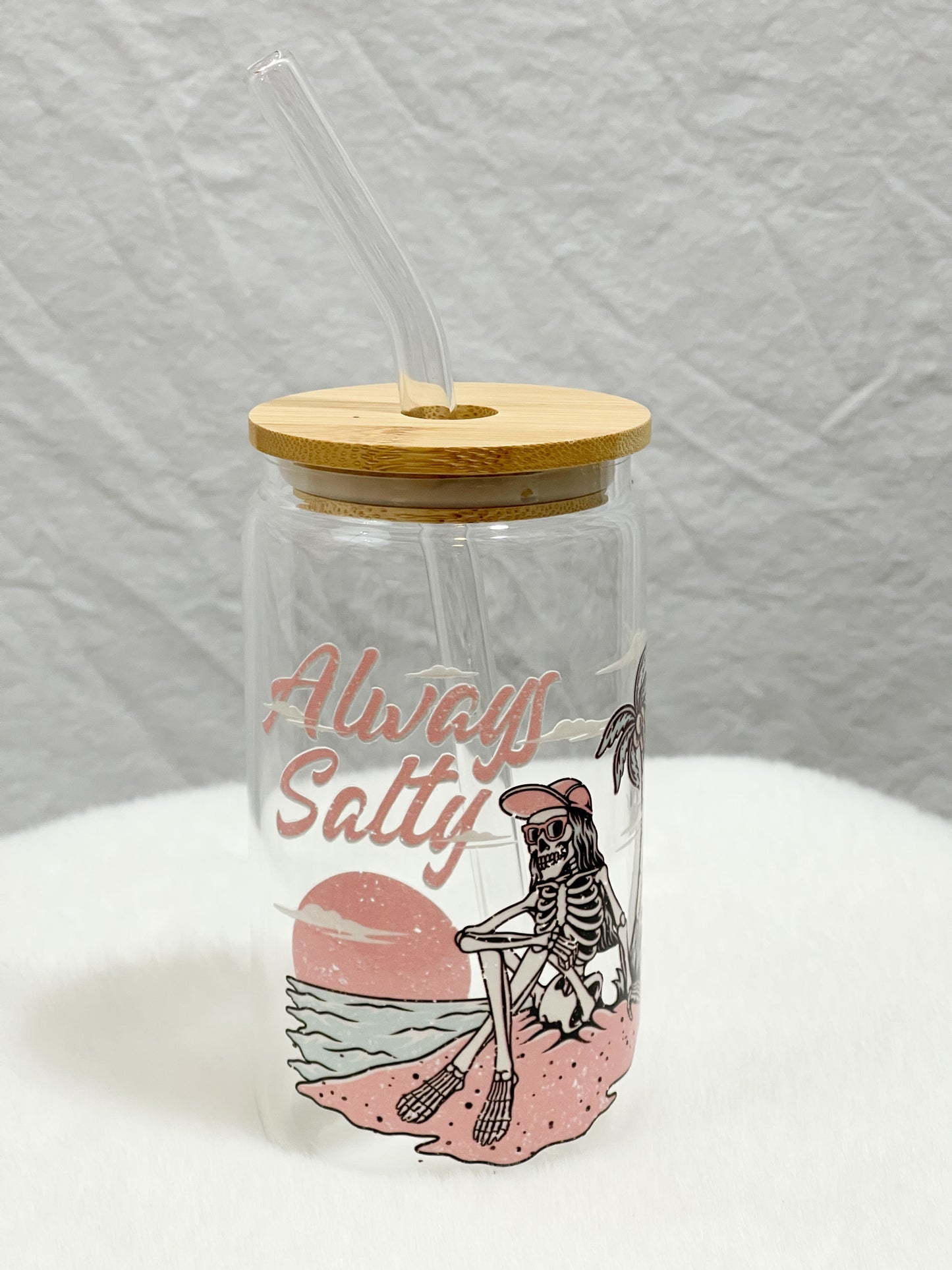 Always Salty Glass Tumbler - 16oz