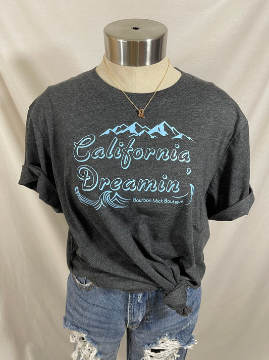 California Dreamin' Graphic Tee (Dark Heather Grey)