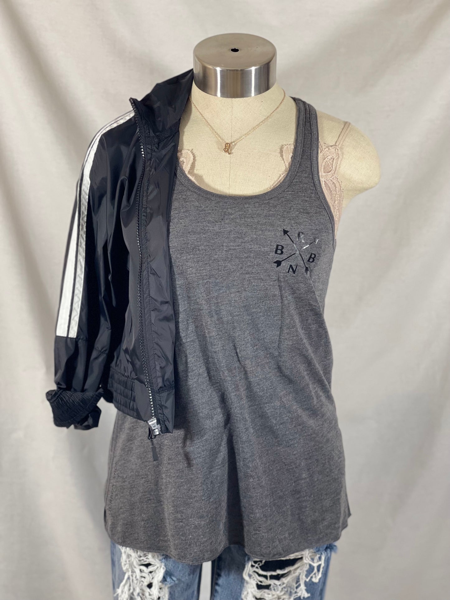 BRBN Racerback Tank (Charcoal)